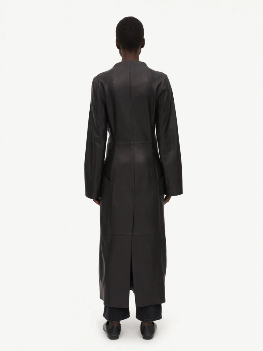 By Malene Birger Sirrena Black Leather Coat for Women