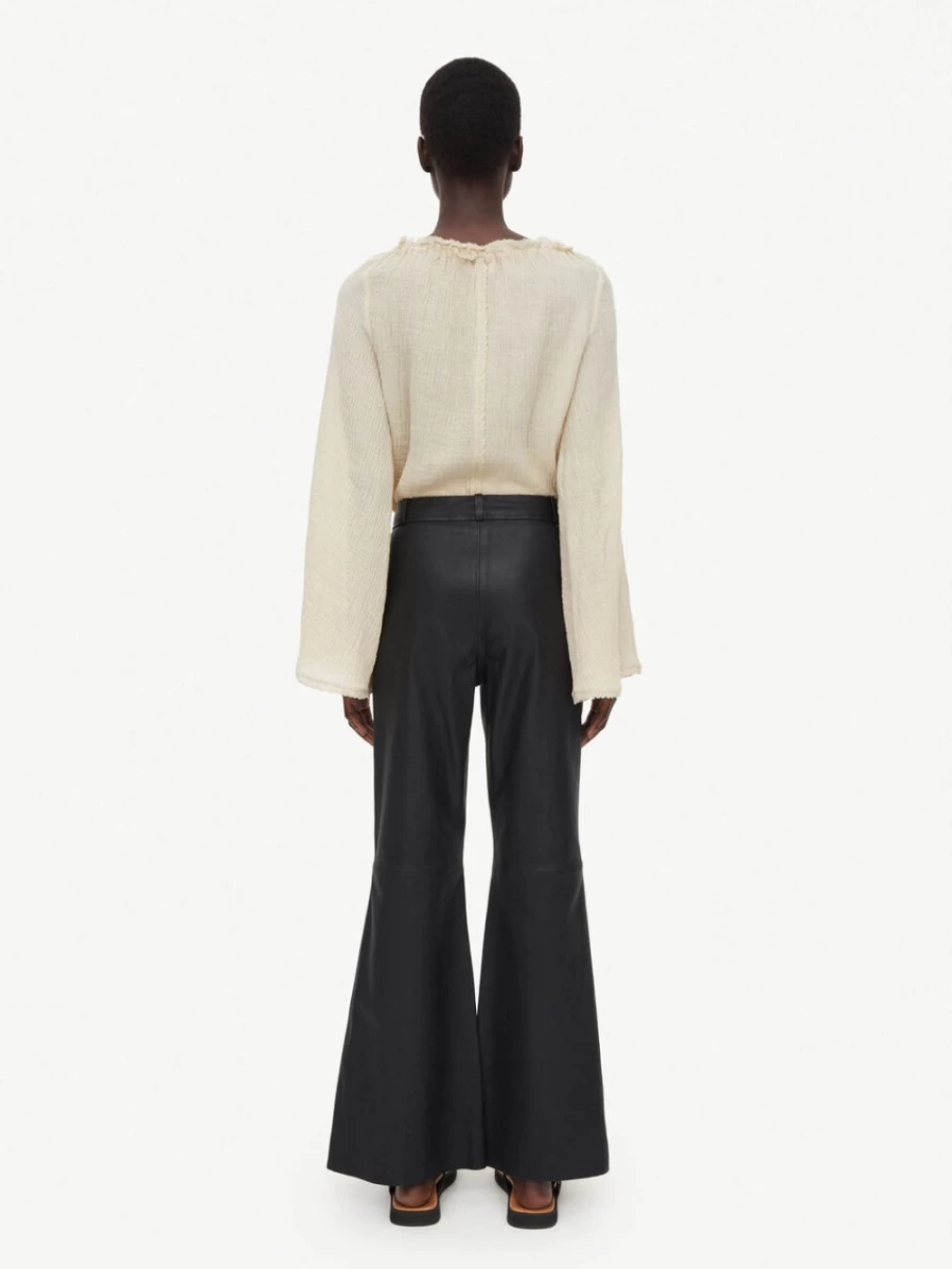 By Malene Birger Evyn Black Leather Trousers for Women