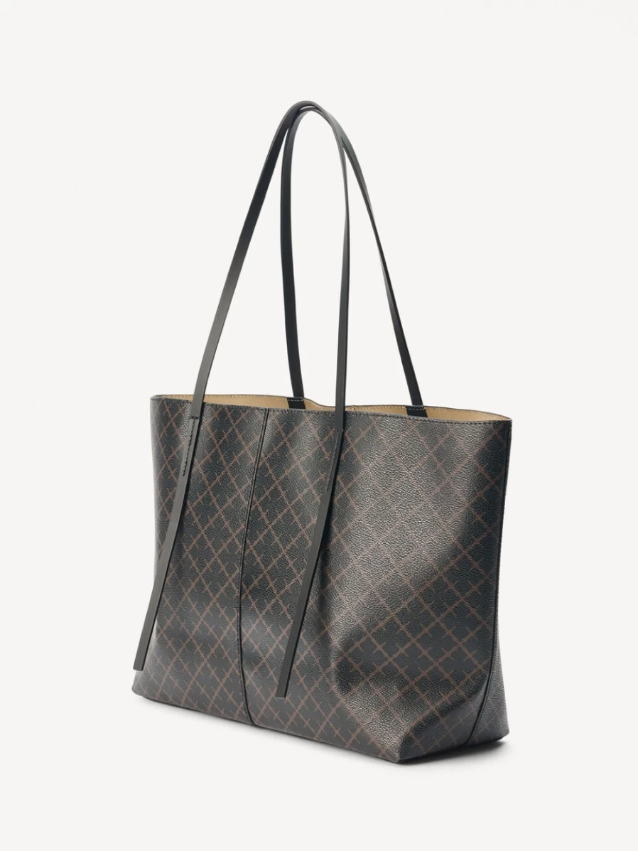 By Malene Birger Abigail Dark Chocolate Printed Tote Bag for Women